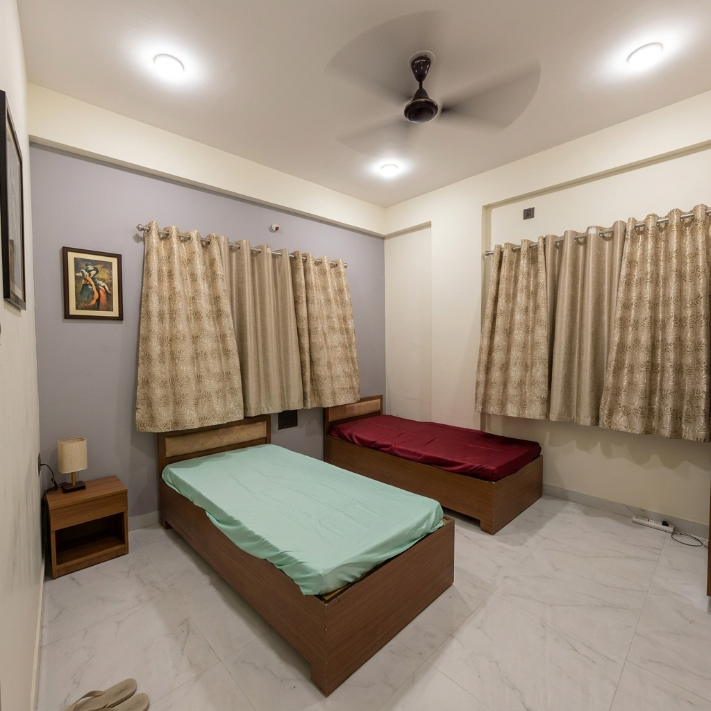 Double sharing room at VIP 009 Girls PG near MIT ADT Pune